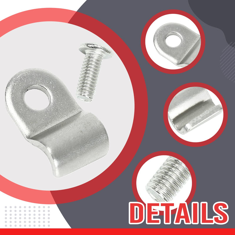 EASYBERG 3/16" Stainless Steel Brake Line Clamp with Screw Street Rod Custom Dune Buggy （24pc） 24 pcs