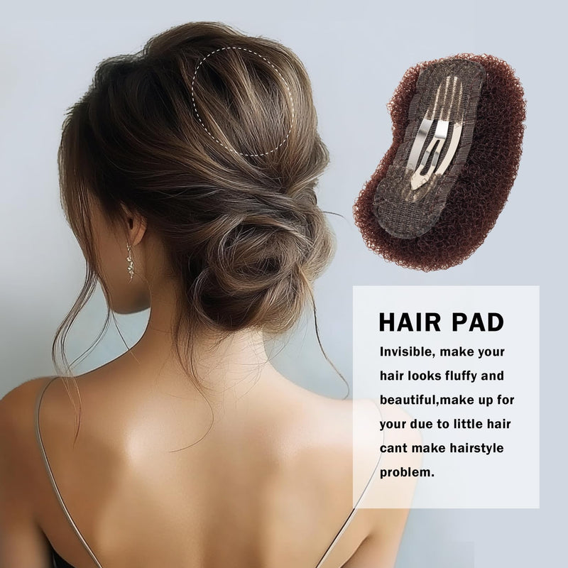  [AUSTRALIA] - 3PCs Volumizing Hair Sponge Inserts with Puff Cushion Clips – Hair Styling Tools for Adding Volume and Fullness for Women and Girls