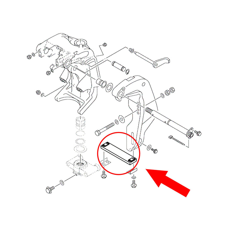 A.A Zinc Clamp Bracket Anode Replacement for Yamaha Outboard 150-425 HP, 2012-2022 - 6AW-45251-00-00
