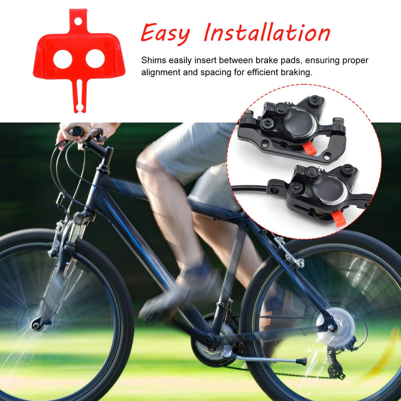 8PCS Bike Brake Pads, Bicycle Disc Brake Pad Spacer, Bicycle Hydraulic Disc Brakes Pad Spreader Bike Accessories Cycling Repair Tools for Mountain, Road Bikes (Orange)