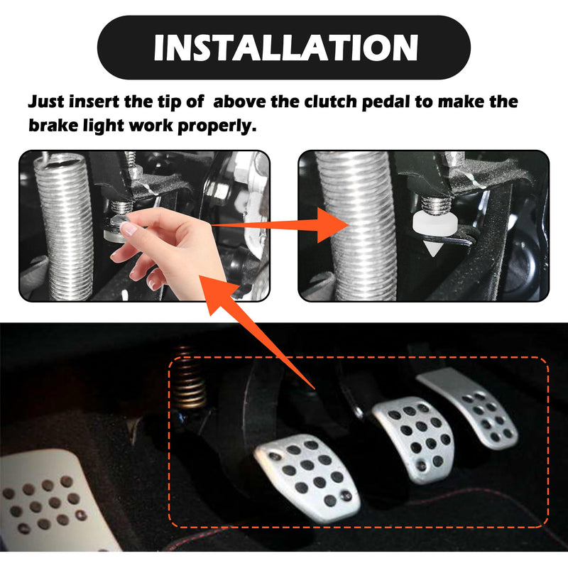 4PCS Brake Pedal Stop Pad of OEM# 46505-SA5-000,Brake Switch Stopper of Multi-Style Compatible with Acura Honda,Standard Brake Light Switch Stopper Tool Kit of Car Accessories