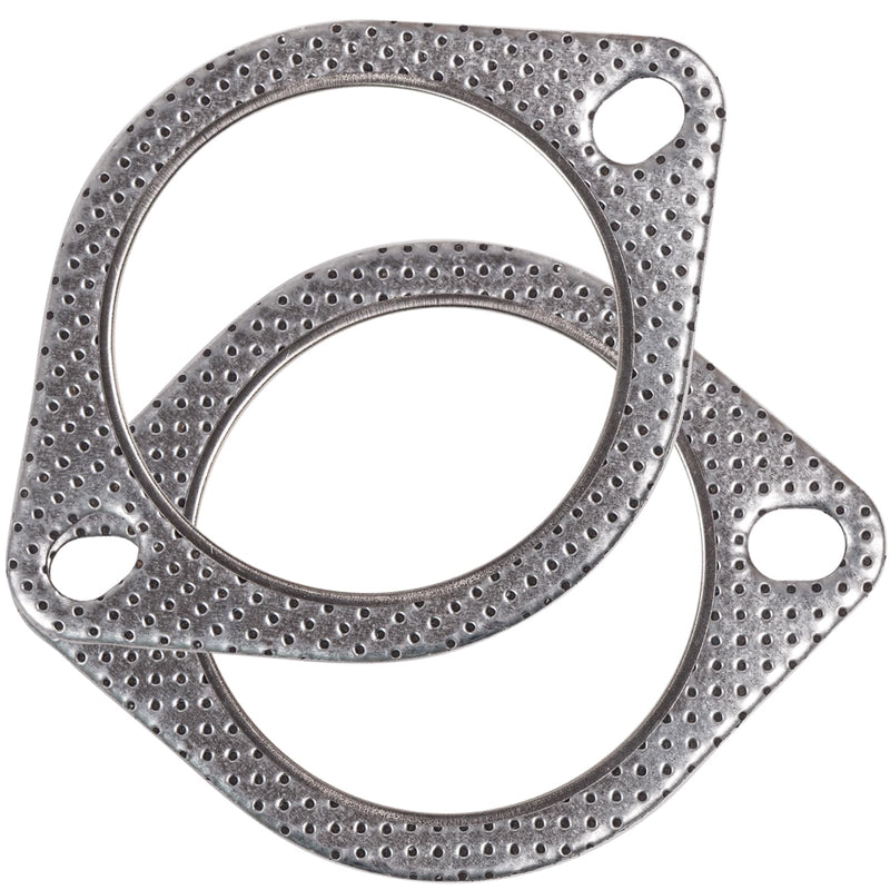 BEONEO-120-07610-0002 (3 Inch)-2 Bolt MLSG High Temp Exhaust Gasket 3" I.D. (Qty 2) - Heavy Duty be made of Metal And Fiber Laminate. 120-07610-0002 (3 Inch)