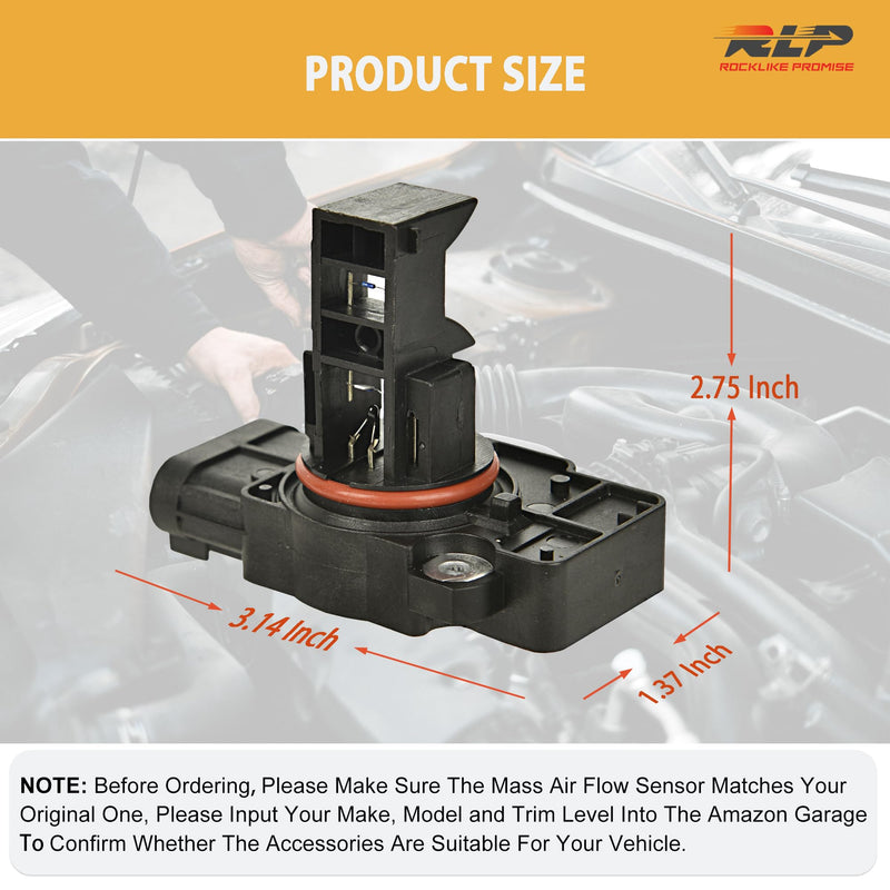 Mass Air Flow Sensor MAF Sensor Compatible with Cadillac CTS Escalade Chevy Avalanche Silverado Suburban Tahoe GMC Sierra Yukon XL 1500 2500 Replaces 10393948 23256991