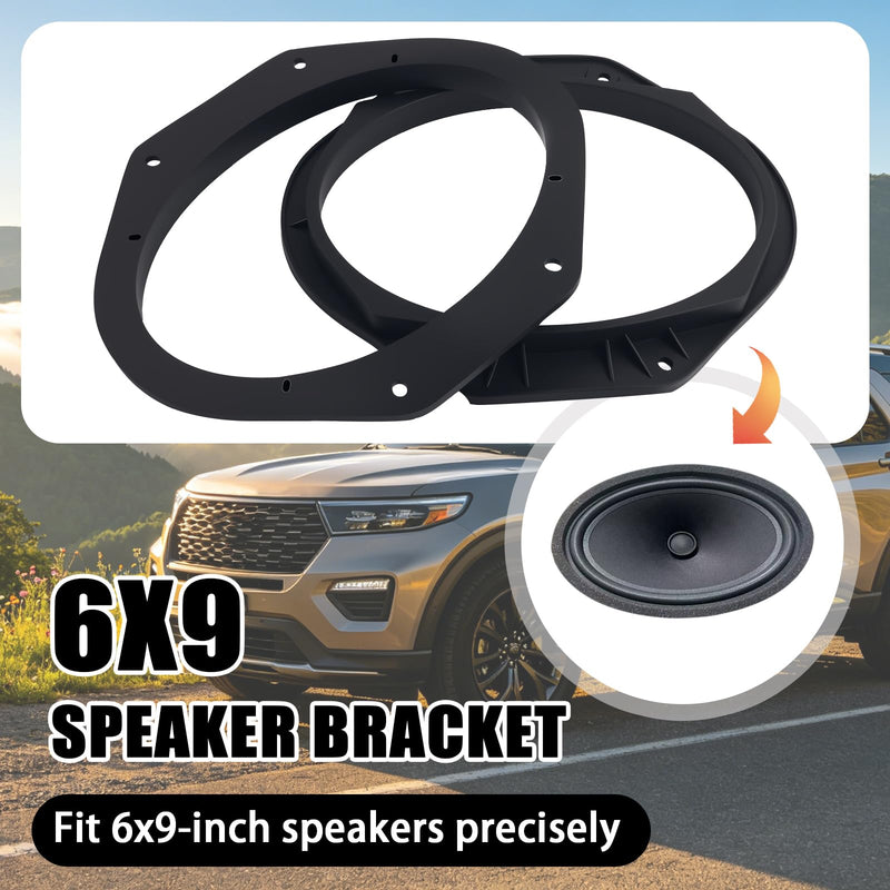 KIFIDAN 2PCS 6x9 Speaker Adapter,Durable Door Speaker Adapter Compatible with Ford F150/F250/F350/F450/F550/F600/Expedition/Explorer,Car Speakers Adapters for Stereo Upgrade