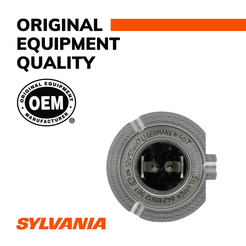 SYLVANIA - H7 SilverStar Ultra - High Performance Halogen Headlight Bulb, High Beam, Low Beam and Fog Replacement Bulb, Brightest Downroad with Whiter Light, Tri-Band Technology (Contains 2 Bulbs)