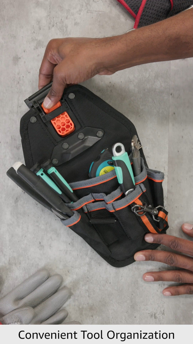 Klein Tools MODbox Tool Pouch, Electrician Bag, Quickly Attach and Release from Tool Belts and MODBox Rail System 8-Pocket 8-Pocket Pouch