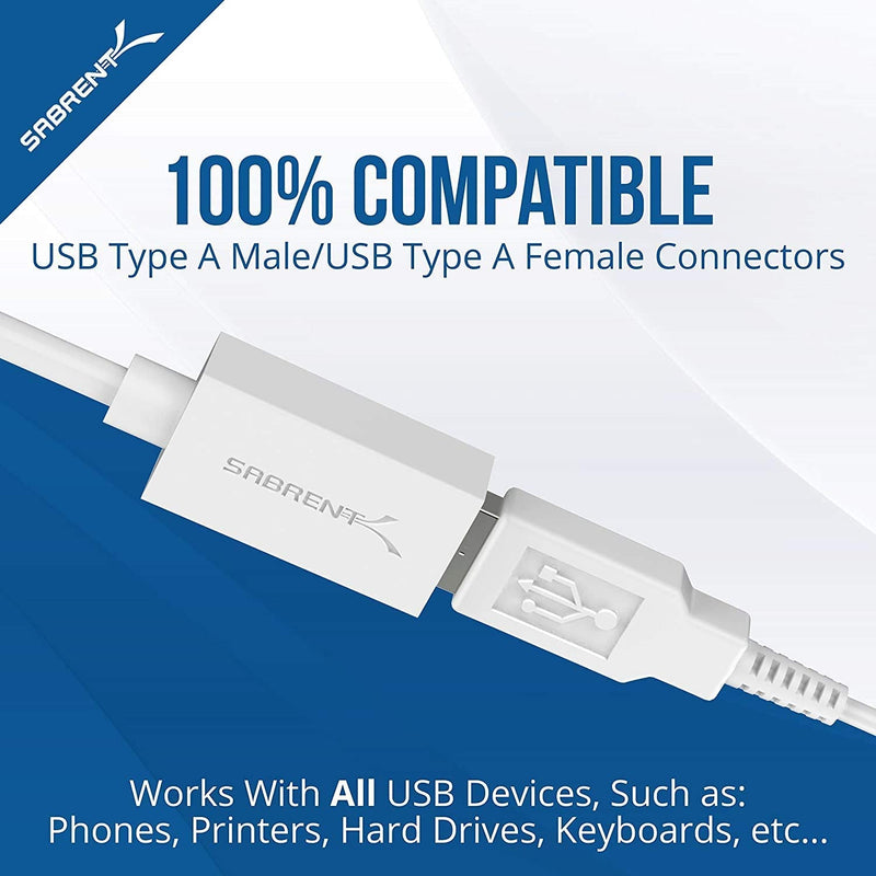 Sabrent Premium 3-Port Aluminum Mini USB 3.0 Hub + 22AWG 6 Feet USB 3.0 Extension Cable