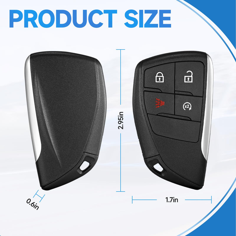 Smart Key Fob Replacement Remote fits for Chevy Blazer EV 2024-2025 Colorado 2023-2026 Equinox EV 2024-2026 Silverado 2021-2026 Tahoe 2022-2025 Traverse 2025-2026 Car Keyless Entry YG0G21TB2 433Mhz