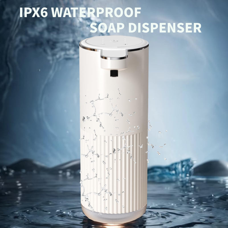Automatic Liquid Soap Dispenser, Touchless Soap Dispenser Bathroom,Upgrade Hand & Dish Electric Dispenser Adjustable Waterproof Wall Mount Kitchen Auto Soap Pump for Thin and Thick Liquid White