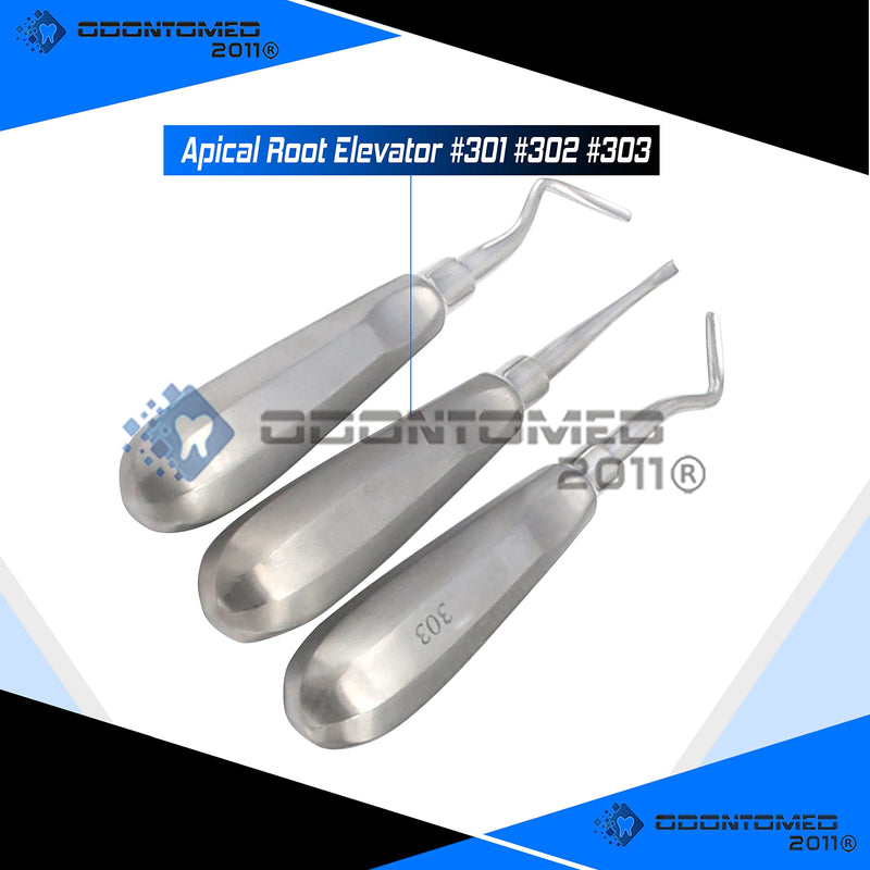 OdontoMed2011® 9 Pcs Basic Dental Extracting Extraction Forceps Elevators Set EX-346