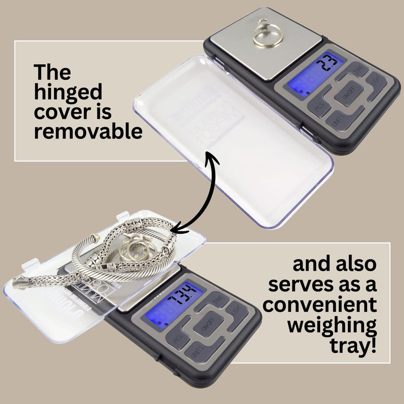 GemOro Platinum MP601 Jewelry Scale | Durable Precise Jewelers Premium Class Pocket Kitchen Scale | Digital Precision Tool | Expert Professional Reading & Accuracy 600g x 0.1g