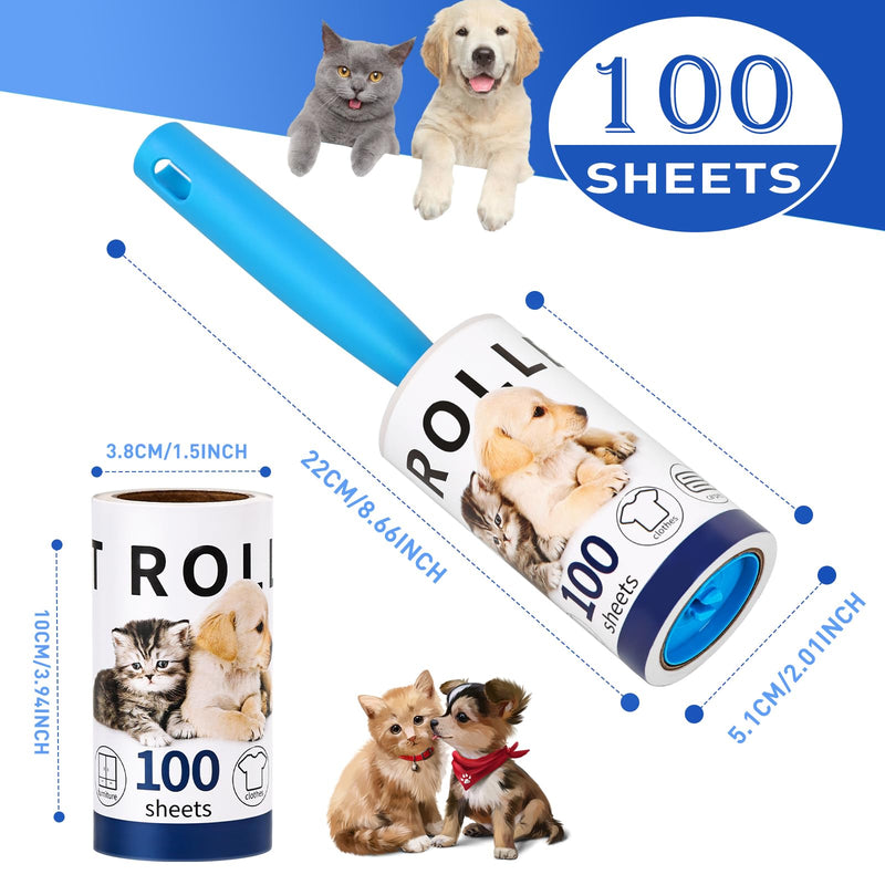 Lint Rollers for Pet Hair Remover, 600 Sheets Mega Value Set, 3 Handle with 6 Extra Sticky Lint Rollers for Pet Hair Removal, Dog and Cat Lint Remover for Clothes, Furniture, Carpet