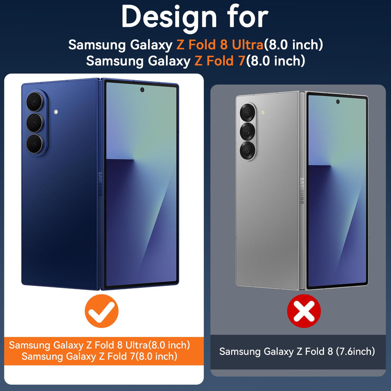 for Samsung Galaxy Z Fold 8 Ultra Case| Galaxy Z Fold 7 Case Magnetic Black | Compatible with MagSafe, Hinge Protection,Translucent Matte Military Grade Protection Shockproof Rugged Phone Cover Galaxy Z Fold 8 Ultra| Z Fold 7 Z Fold 8 Ultra-Black