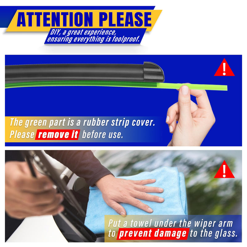 3 wipers Replacement for 2017-2021 2022 Honda CRV CR-V, Windshield Wiper Blades Original Equipment Replacement - 26"/17"/12" (Set of 3) U/J HOOK 26"/17"/12"