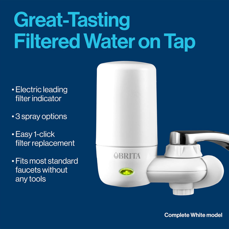 BRITA ON TAP FAUCT REPL FILTR Size: 2-PAK Elite - 2 ct Faucet Mount + 2 Filters
