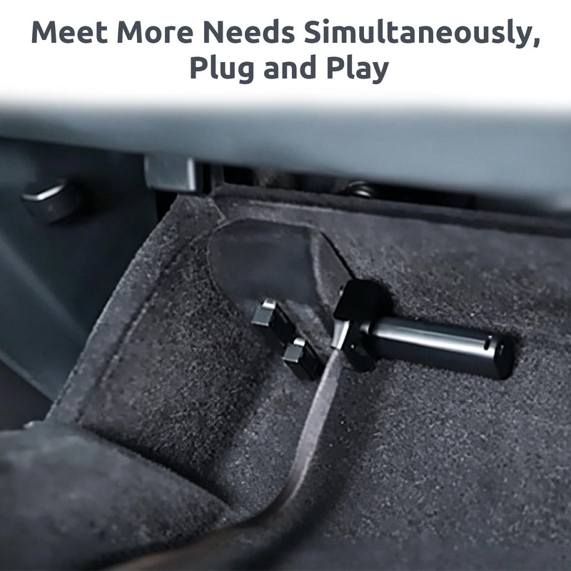 Glove Box USB Hub for Tesla Model Y (2021-2024) & Model 3 (2021-2023), 3 USB A & 1 USB C High-Speed Data Transfer & Charging for Dashcam, Sentry Mode, SSD, Game Controllers, Music 2020-2024Model Y&2017-2023Model 3 3 USB-A & 1 USB-C