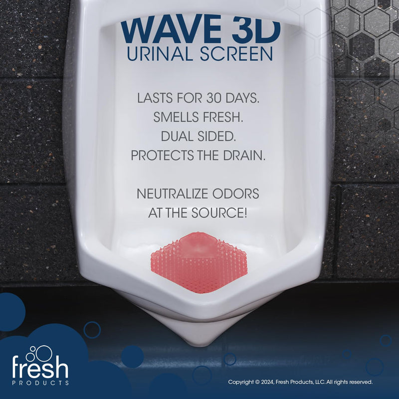 Fresh Products Wave 3D Urinal Screen Deodorizer, Kiwi Grapefruit, 10 packs