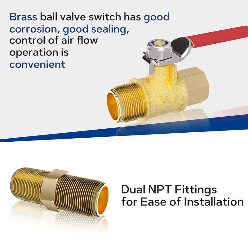 NEWPO 3/8'' NPT Air Drying System,Double Compressed Air Regulator with Metal Bracket,Air Pressure Regulator Combo 5&5 Micron Filter Cartridge