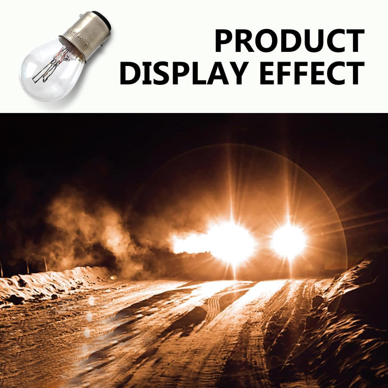10PCS 1157 Light Bulb, Double Tail High and Low Brake Light Bulb, P21/5W S25 2057 2357 7528 BAY15D Bulbs, Universal Halogen Turn Signal Parking Lights(White) white