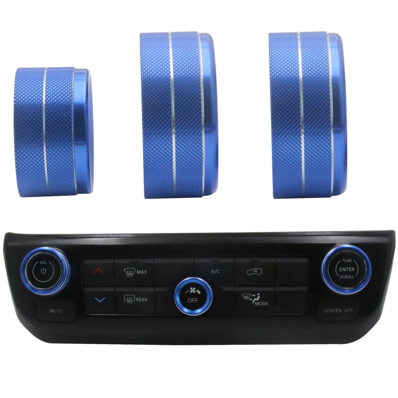 Fits for Jeep Compass 2022-2025 Headlight Air Conditioner Knob Trim Auto Parts(Compass,Blue) blue