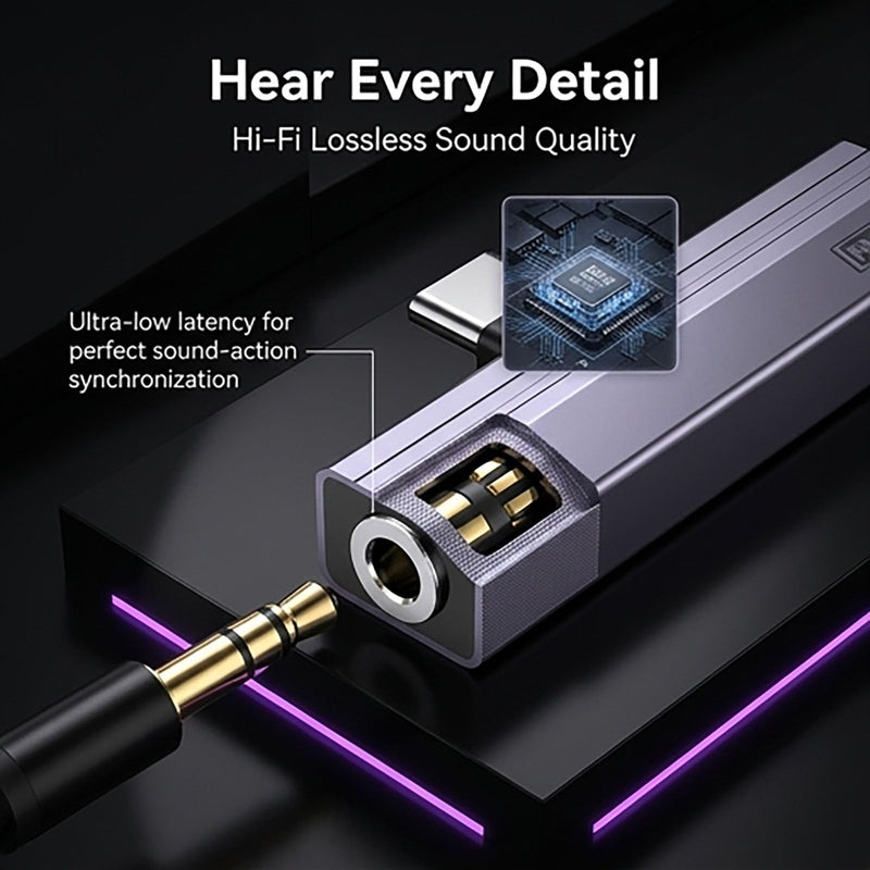 2 Pack USB C to 3.5mm Audio Adapter 2-in-1 HiFi DAC 100W PD Fast Charging Headphone Jack Widely Compatible for iPhone 15/15 Pro, iPad Pro, Samsung Galaxy, Gaming, Car Aux Gray