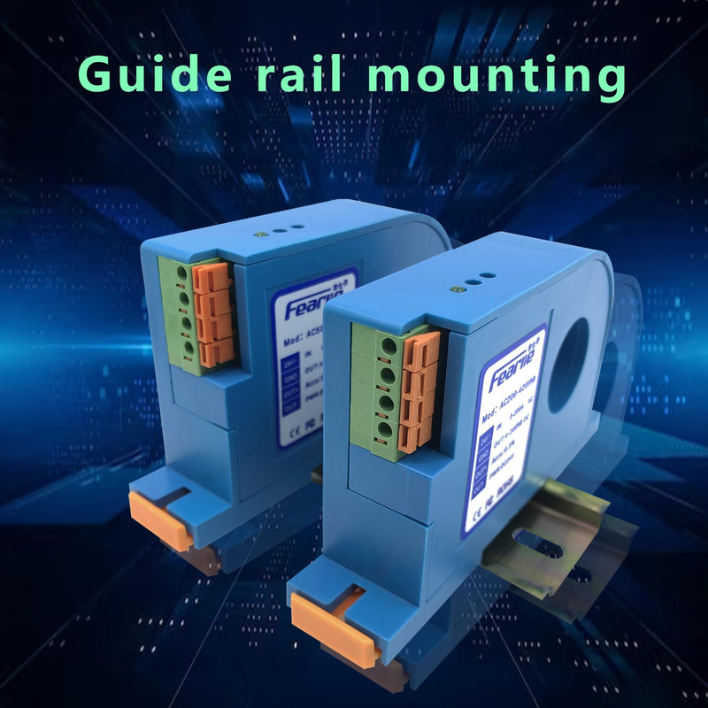AC Current Transmitter,Hall DC Sensor,Output to PLC or Instrument,High Precision Perforated Sensing Current 0-5V-420mA 0-5A/4-20mA