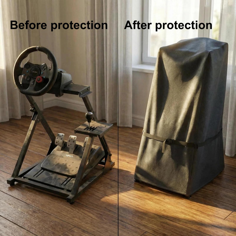 Racing Wheel Stand cover,L26"×W17"×H33"(Cover only; mount sold separately) | Waterproof and dustproof—ideal for protecting your racing simulator equipment when it's not in use or stored in the garage