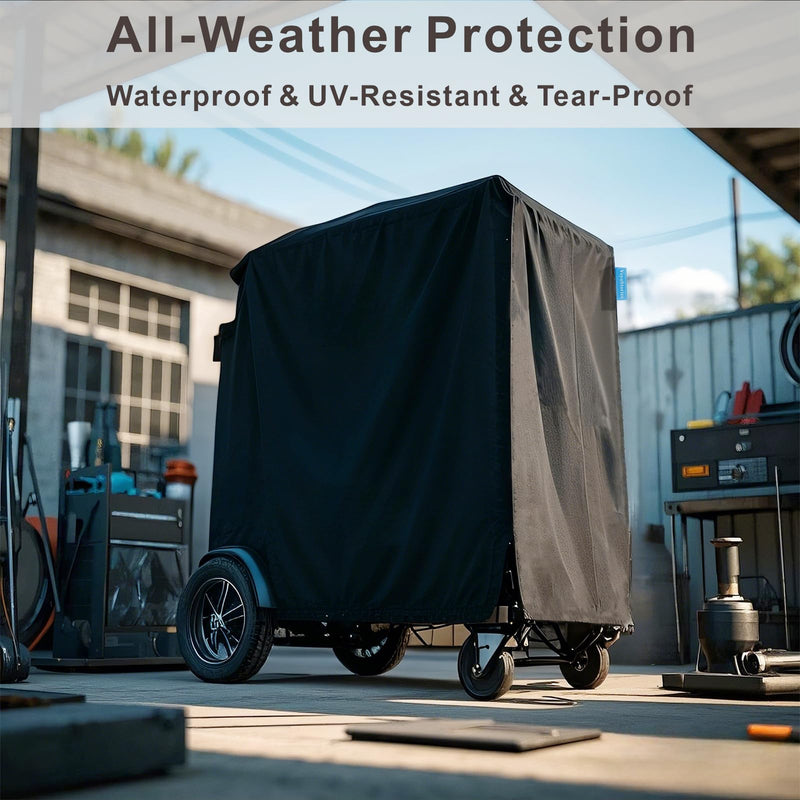 Welding Cart Cover, Suitable for Tig Mig Welder Cart & Plasma cutter Rolling Welding Cart Using 20-80 cu/ft Welding Cylinders, Waterproof & Dustproof. (Cover Only) For 20-80 cu/ft Welding Cylinders