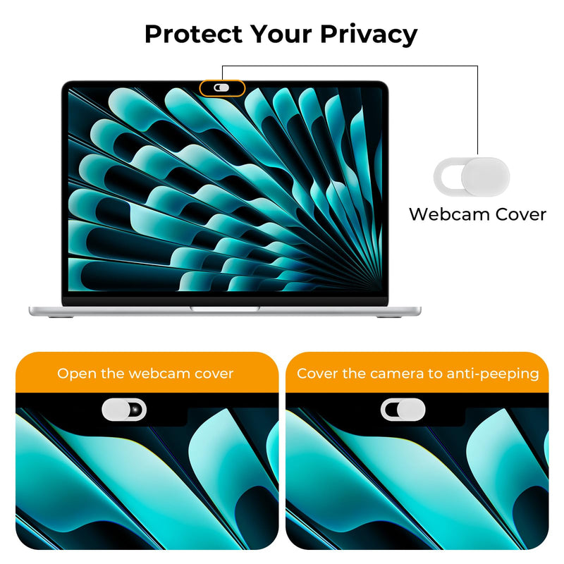EooCoo for MacBook Air 13 inch Case M5 M4 M3 M2 2026-2022, Crystal Clear | 6-in-1 Essential Starter Kit, Scratch & Shock Resistant, Keep Original Look & Logo, Lightweight, For Campus, Office & Travel MacBook Air 13-inch
