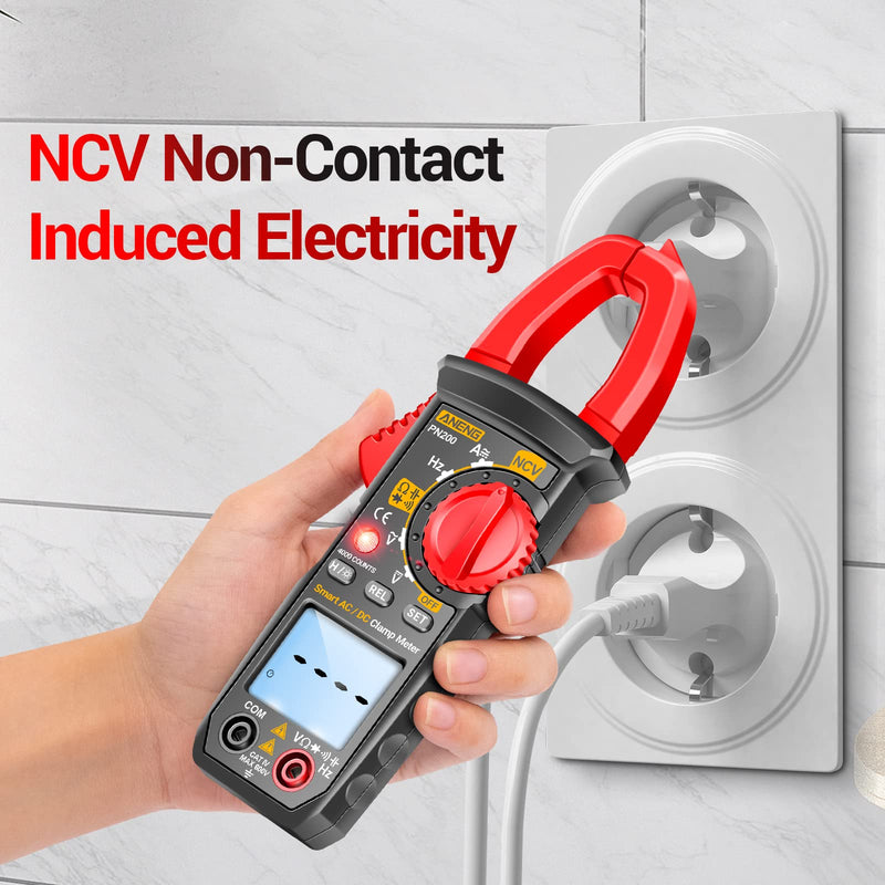 ANENG Digital Clamp Meter Multimeter Tester with AC/DC Current,Voltage, NCV Amp Ohm Volt 4000 Counts Meter Measures Capacitance, Resistance, Diodes, Continuity Frequency Backlight Electrican Tools 4000 Counts AC/DC Current