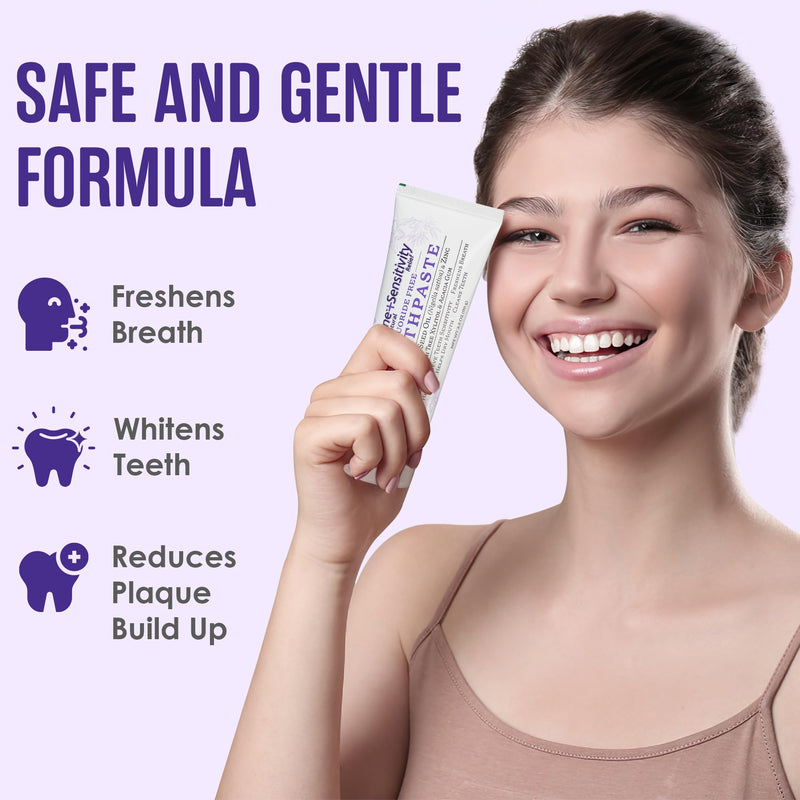SprinJene Fluoride Free Toothpaste - Patented Natural Toothpaste with Black Seed Oil & Zinc - Made in the USA - Vegan Non Fluoride for Fresh Breath Preservative Free (4 Pack) Pack of 4 Sensitivity - Fluoride Free