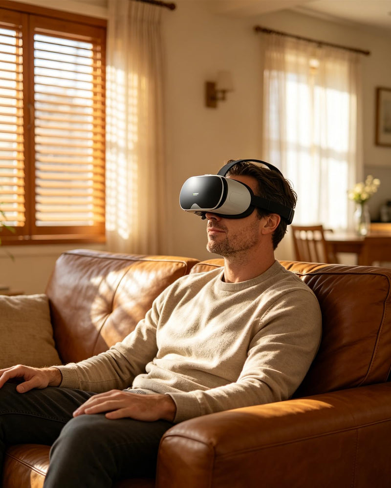 VR Headset for Mobile Phones, Adjustable IPD Virtual Reality Goggles with 90° View Field, Works with 4-6.7" Screens for 3D Cinema, Interactive Play & Panoramic Exploration, Wireless Controller(Black) Controller(Black)