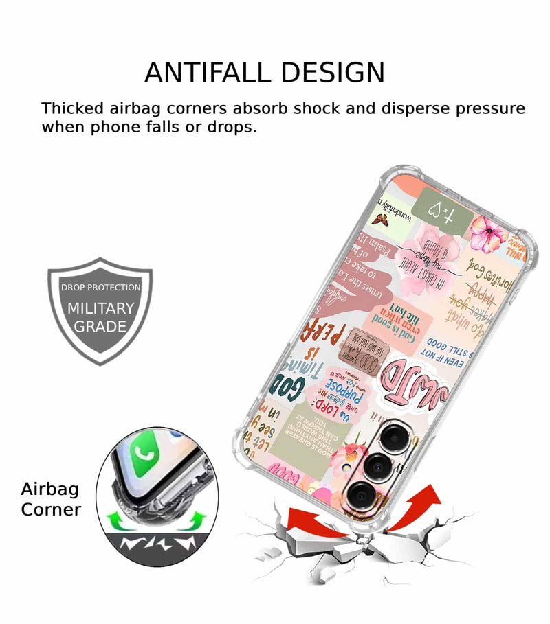 Case for Samsung Galaxy A36 with Christian Design,Jesus Bible Verse Collage,Clear Slim Soft TPU Bumper Phone Cover,6.7”(Christian,A36)