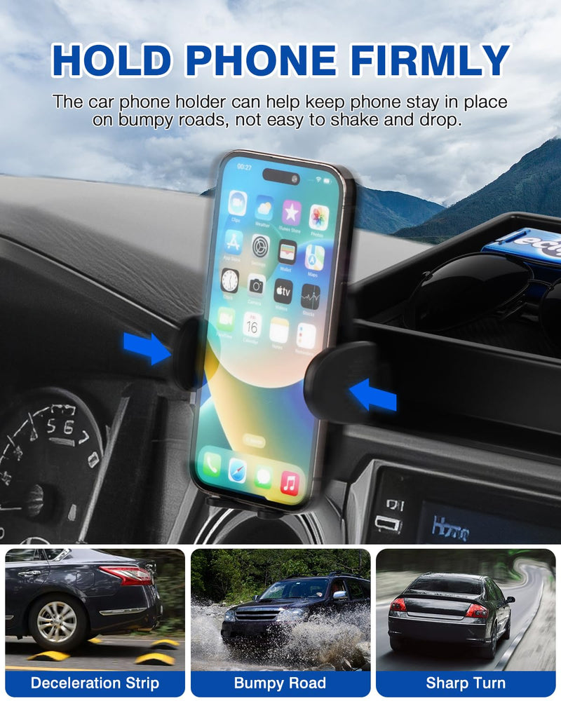 Autorder Phone Holder Mount for Toyota Tacoma 2016-2023 Accessories Center Console Dashboard Organizer with Gopro Mount 360° Rotation Phone Stand with Anti-Slip Mat Hands-Free Shockproof 2016-2023 Toyota Tacoma