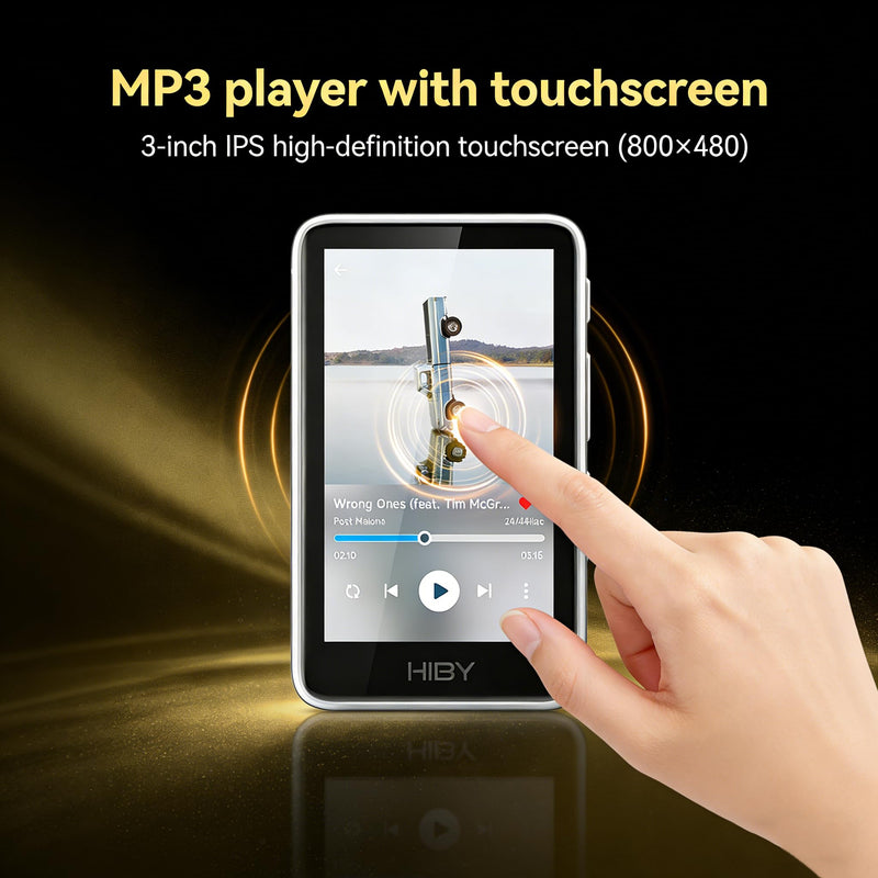 HiBy Music R1 Bluetooth MP3 Player with Touchscreen, Hi-Res Audio & Wireless Dual Certified, Supports Tidal & Qobuz Streaming, LDAC, Expandable Storage up to 2TB, 15-Hour Playtime Black