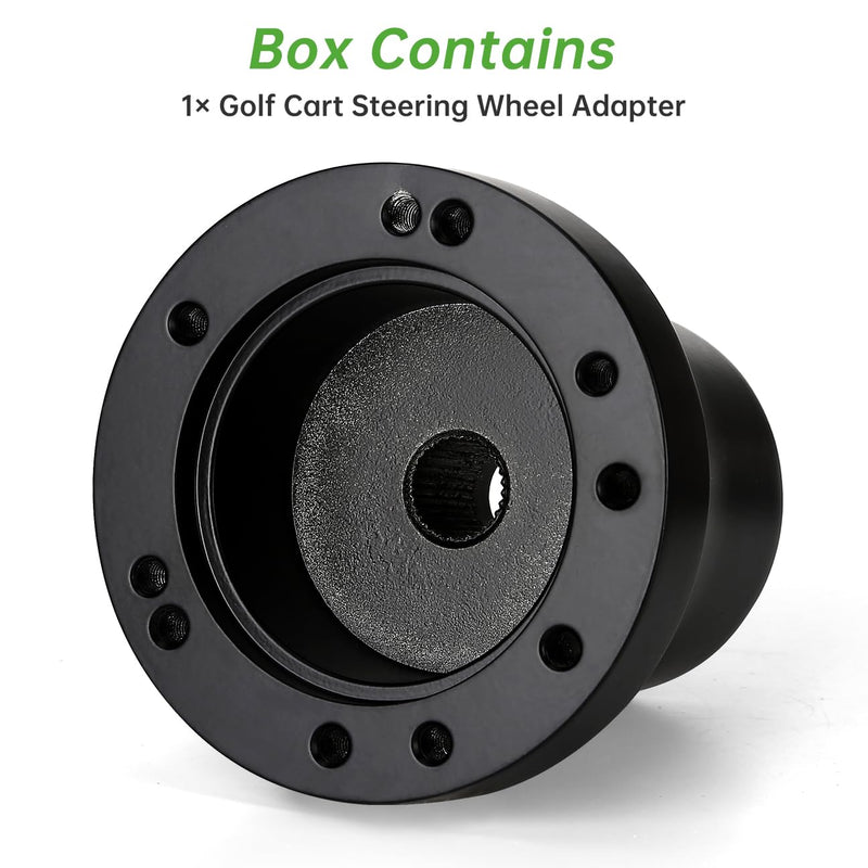 10L0L Golf Cart Steering Wheel Adapter Fits Yamaha Golf cart - Black