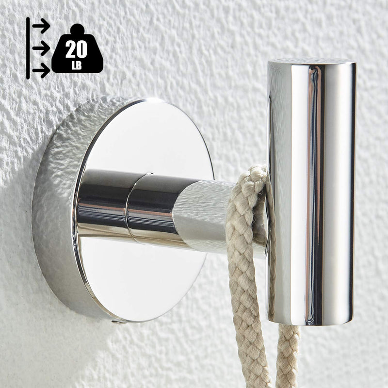 Marmolux Acc - Towel Hook Bathroom Single Coat Hook Bath Kitchen Hand Towel Holder Hat Door Hanger Rack Home Storage Spave Saver Bathroom Hardware Wall Mount Polished Chrome 1
