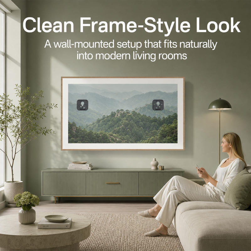Frame TV Wall Mount for Samsung BN61-17233A BN61-17234A, Compatible with Samsung 32" 43" TV, for 2019-2025 LS03AA LS03BA LS03CA LS03TA Series TV, with Holder