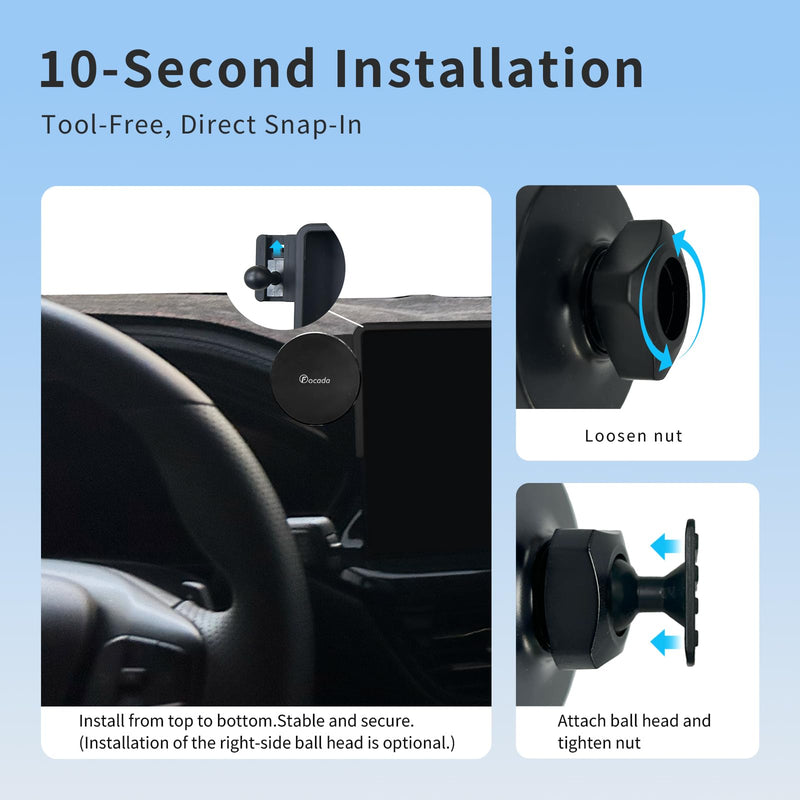Car Phone Holder for Ford Escape 2023–2026 Accessories, 13.2-Inch Screen Car Phone Mount with Dual Holders, 360° Adjustable Magnetic Phone Holder with MagSafe Support, Does Not Block Air Vents Magnetic holder