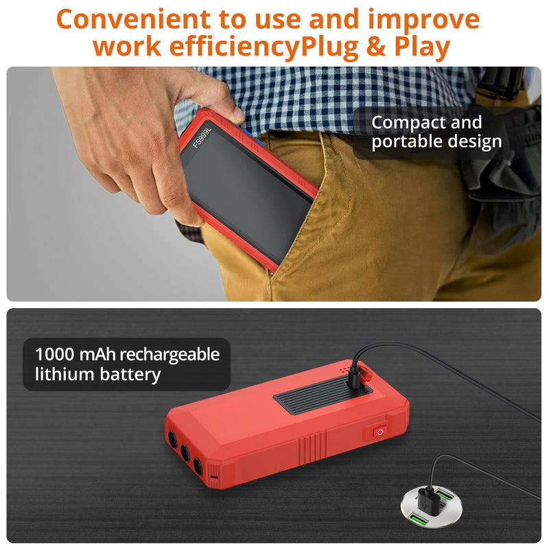 Proster USB C Rechargeable Smart Multimeter with 5.0 Inch Color Screen - 6000 Count Smart Multi Testers, True RMS Autoranging Multimeter, NCV Capacitance, CAT III 600V Safety
