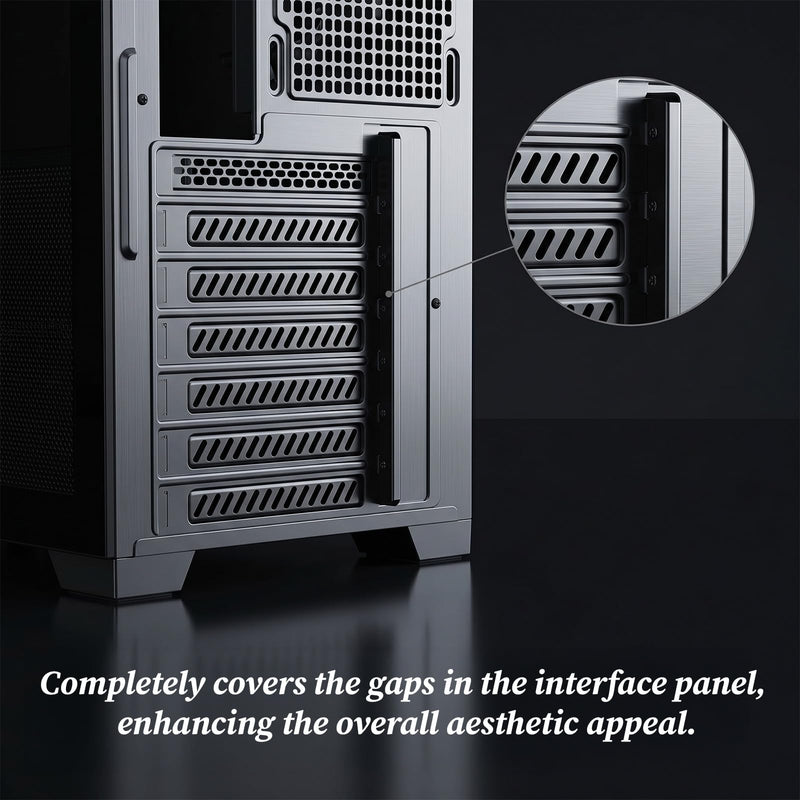 10 Pcs Pci Slot Cover,GPU Vented Covers Vented Slot Covers Black Venteds Dust Filter Bracket Expansion Blanking Plate for Computer Cases