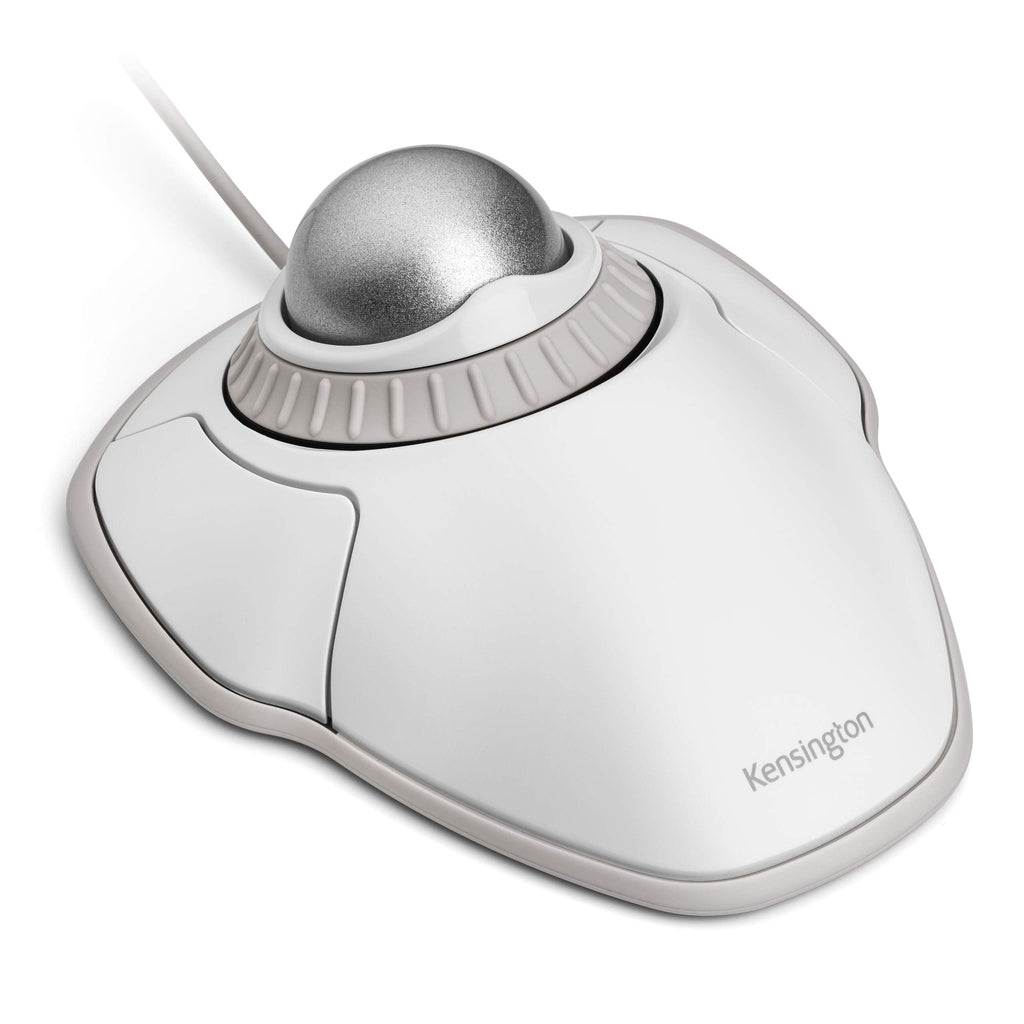 Kensington Orbit Trackball Mouse with Scroll Ring (White) (K72500WW) White-Grey wired usb