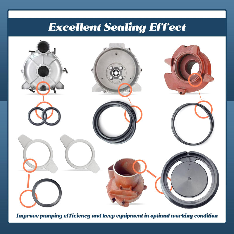 Gasket O-Ring Mechanical Seal Kit Replacement for Predator 3-in, 9PCS