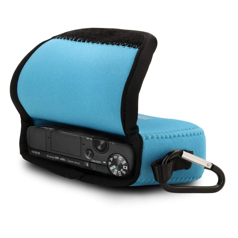 MegaGear Ultra Light Neoprene Camera Case Compatible with Olympus Tough TG-6, TG-5, TG-4, Sony Cyber-Shot DSC-RX100 VI, DSC-RX100 V, DSC-RX100 IV - Blue