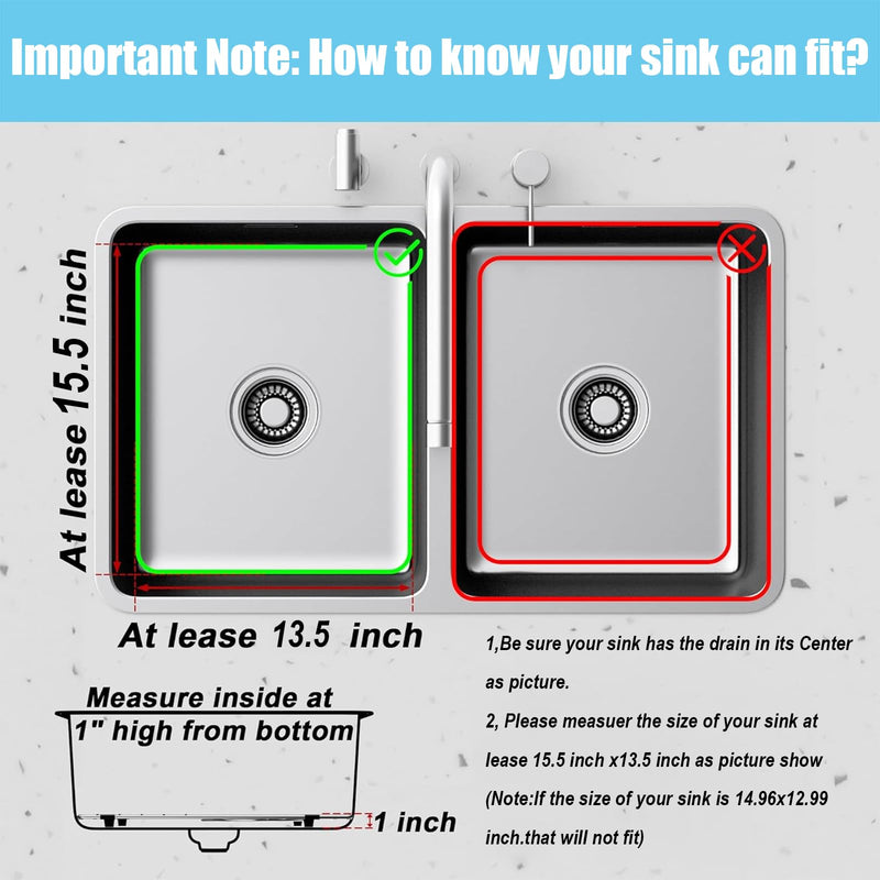 2pcs ARLBA Upgraded 15"x13" 304 Stainless Steel Sink Protectors for Kitchen Sink 15.5"x13.5" Rear Drain,Metal Sink Grid & Sink Rack for Bottom of Sink, Sink Gate Scratch Protection w/Sink Strainers