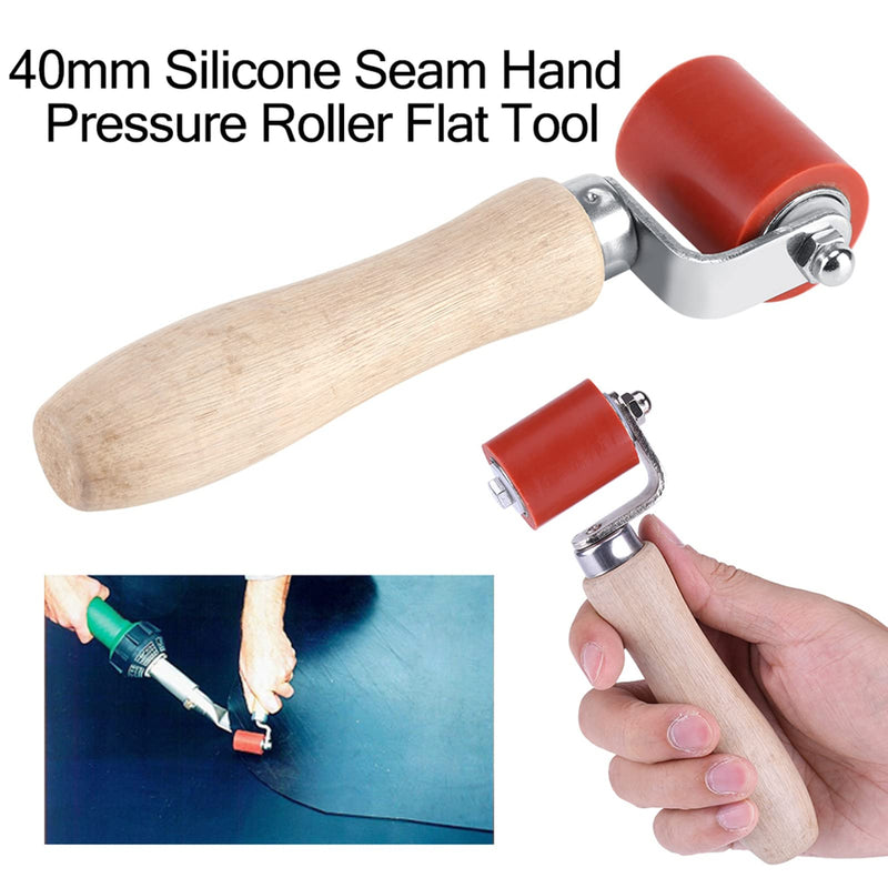 1-3/4 Inch Heavy Duty 45mm Silicone Seam Roller for PVC/TPO/EPDM Roofing Decking Membrane and Tarpaulin Welding, Automotive Audio Sound Deadening Silicone Hand Roller