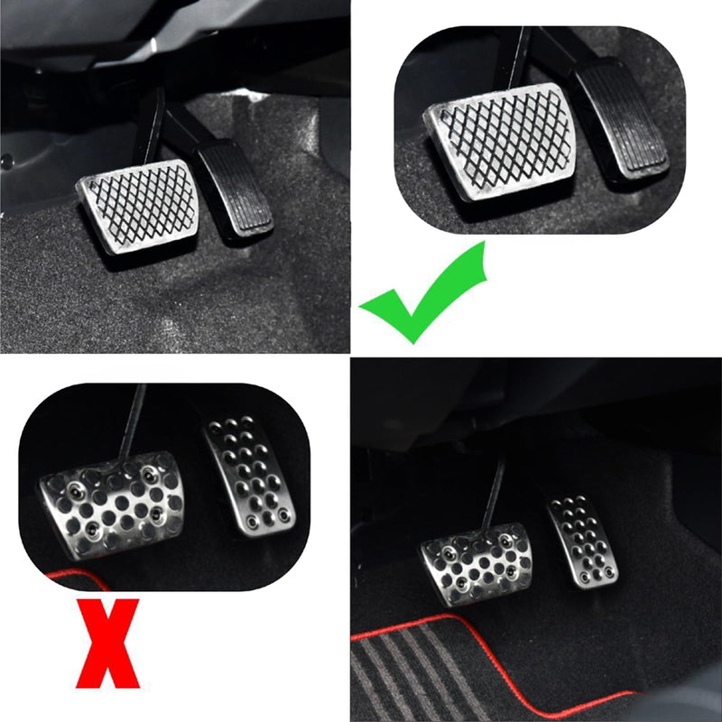 Anti-Slip Performance Foot Pedal Pads Compatible with Honda 10th gen Civic,Auto No Drilling Aluminum Brake and Accelerator Pedal Covers Red
