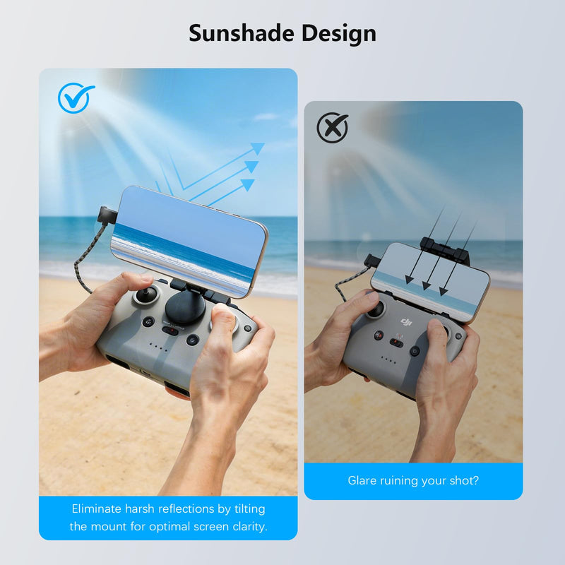 FPVtosky Adjustable Magnetic Phone Stand for DJI RC-N1/N2/N3 Controller, Compatible with DJI Lito 1/ X1/ Neo 2/ Mini 4K/ Flip/Mini 5 Pro/ 4 Pro/Air 3S Drone Remote Accessories