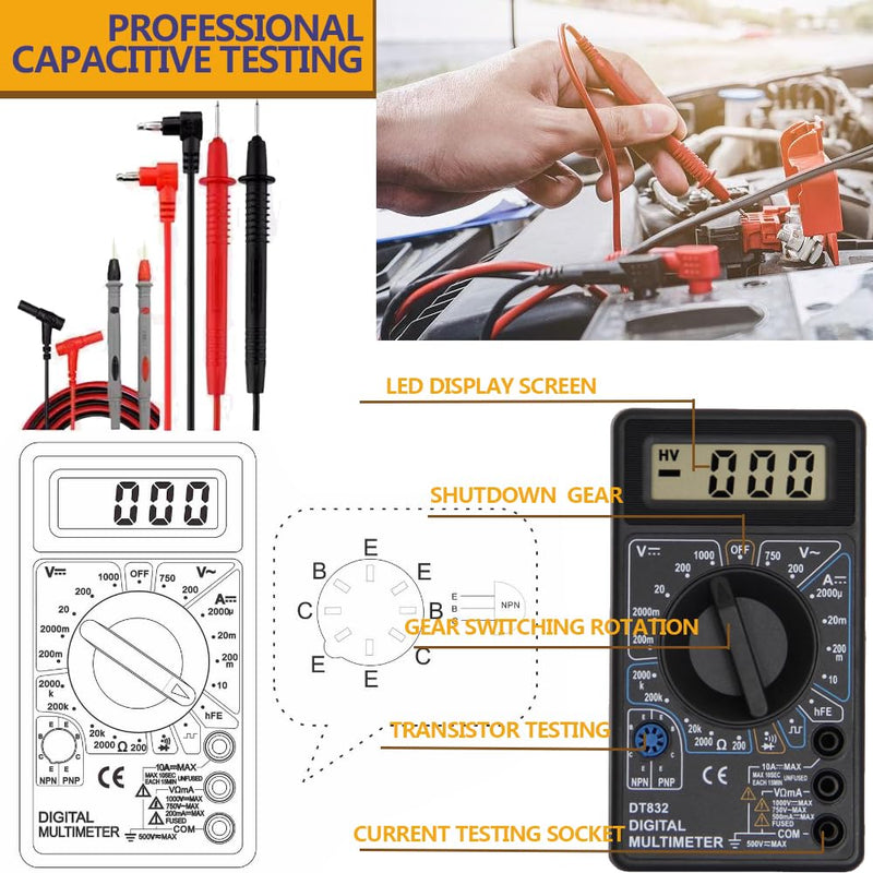 LEATBUY Network Tool Set CAT5 CAT6 Crimp Tool Kit RJ45 Crimping Tool Net Crimper Connectors, Strippers Lan Cable Tester, Ethernet Wire Punch Down Cutter (ORANGE) Orange