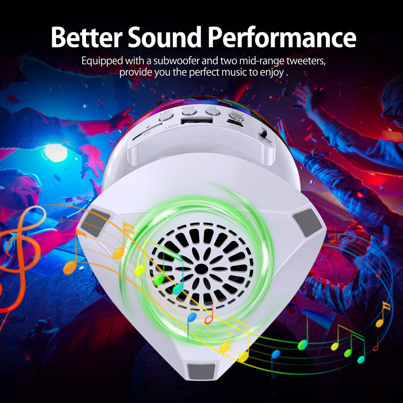 Disco Ball Home Party Light Show Speaker white